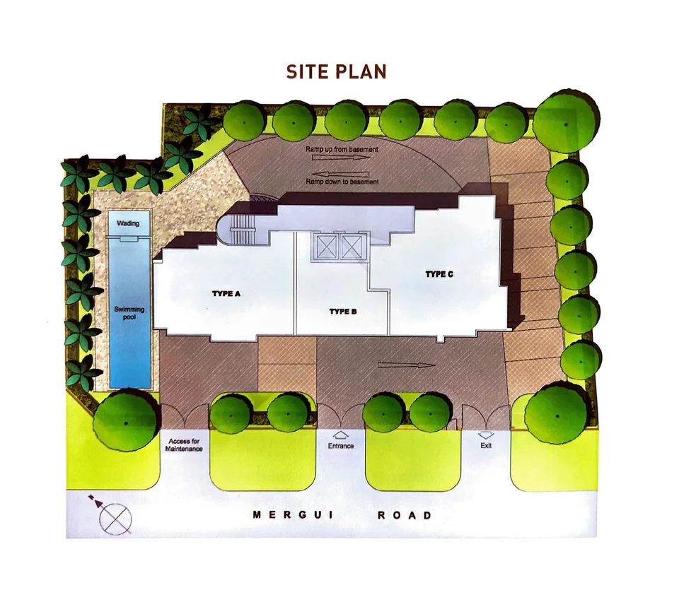 Site plan of Clydes Residence in Singapore