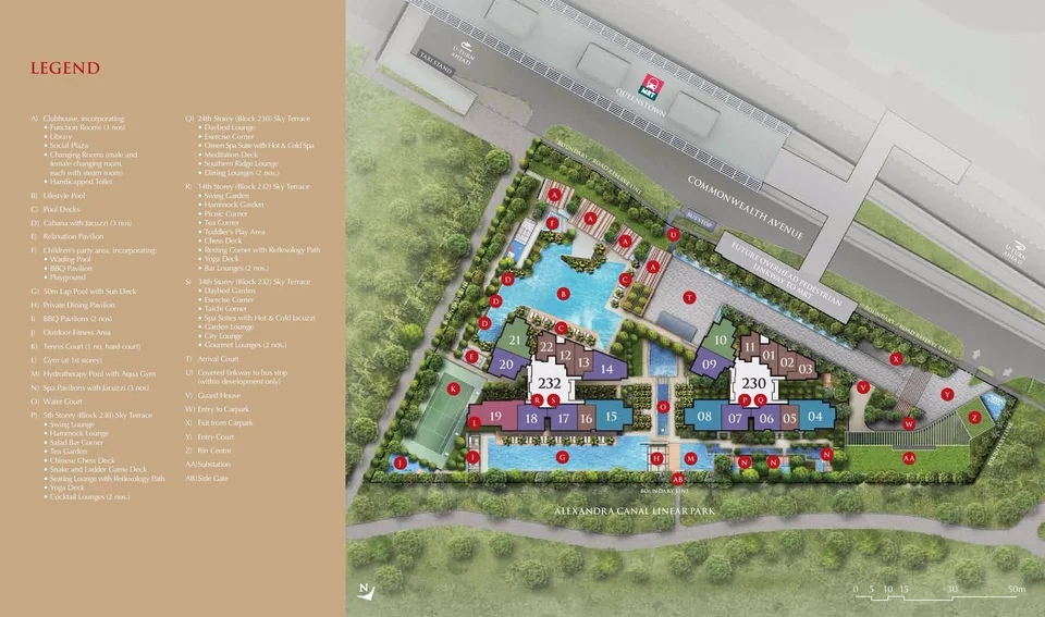 Site plan of Commonwealth Towers in Singapore
