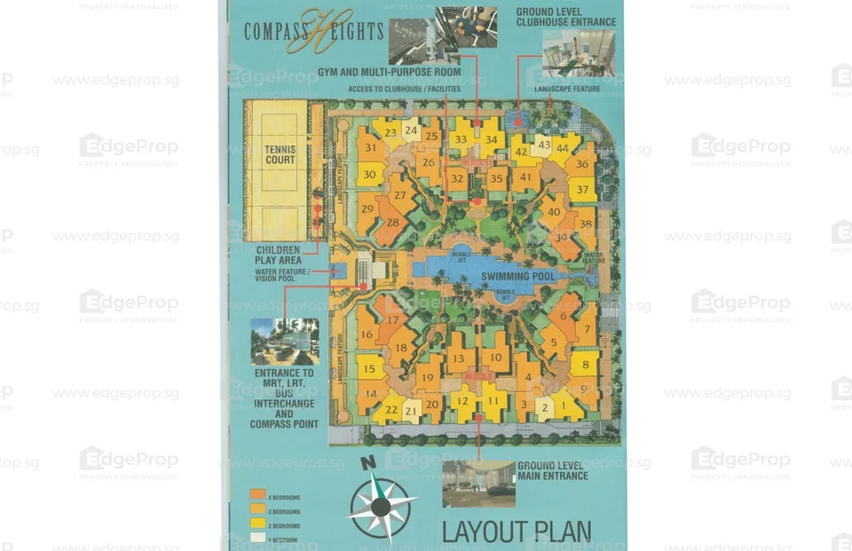 Site plan of Compass Heights in Singapore