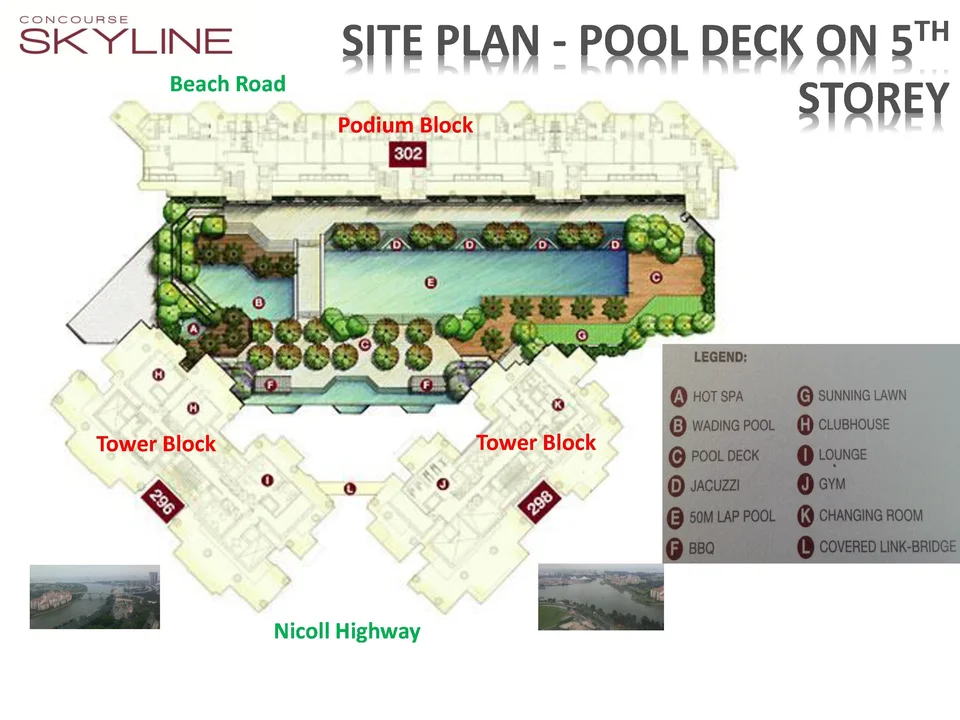 Site plan of Concourse Skyline in Singapore