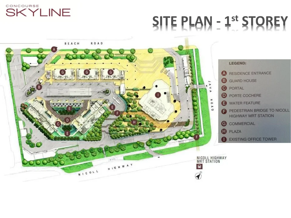 Site plan of Concourse Skyline in Singapore