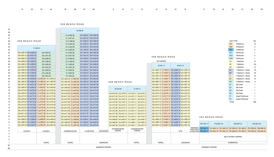 Site plan of Concourse Skyline in Singapore