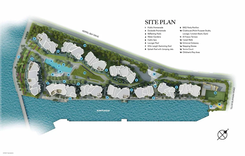 Site plan of Corals At Keppel Bay in Singapore