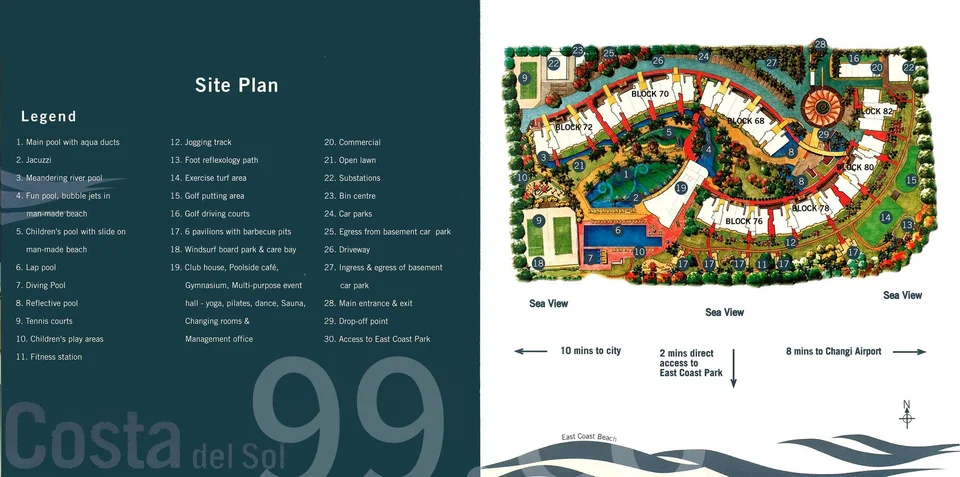 Site plan of Costa Del Sol in Singapore