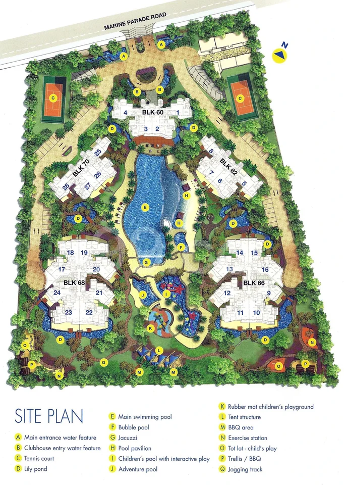 Site plan of Cote D'Azur in Singapore