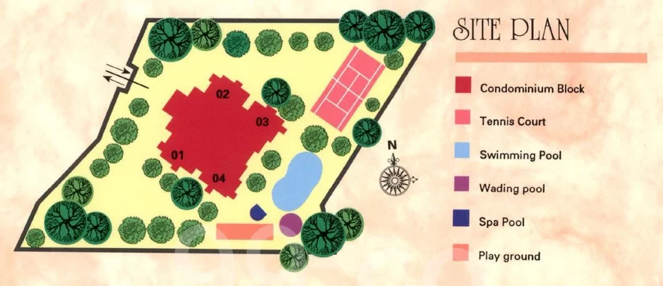 Site plan of Country Grandeur in Singapore