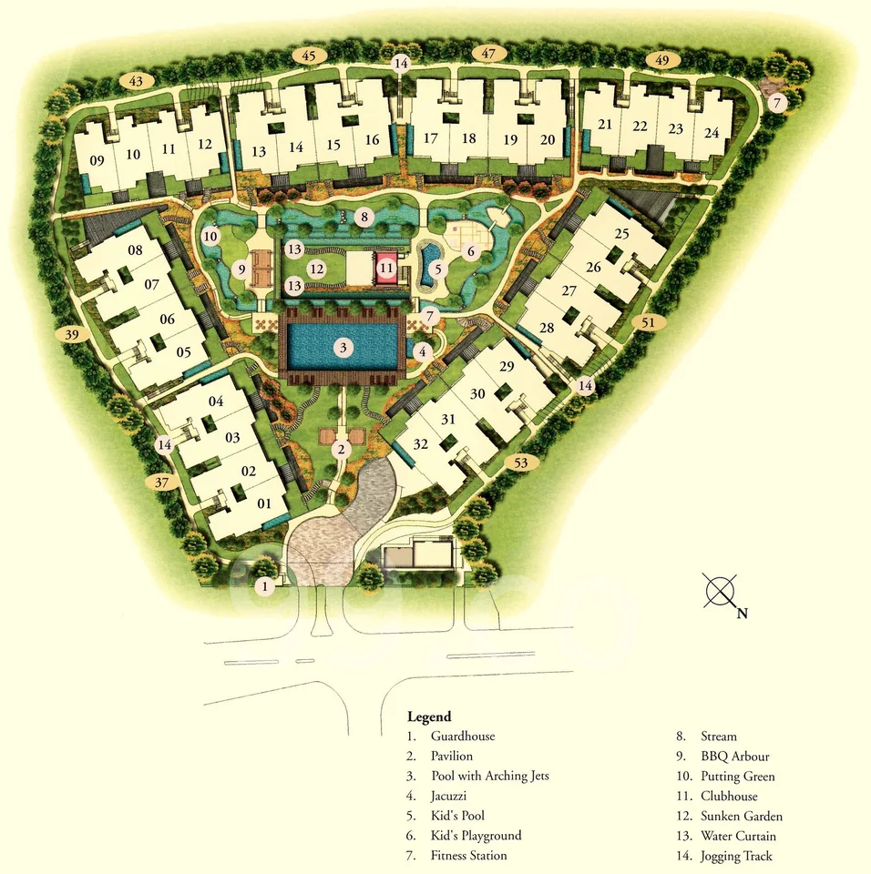 Site plan of Country Park in Singapore
