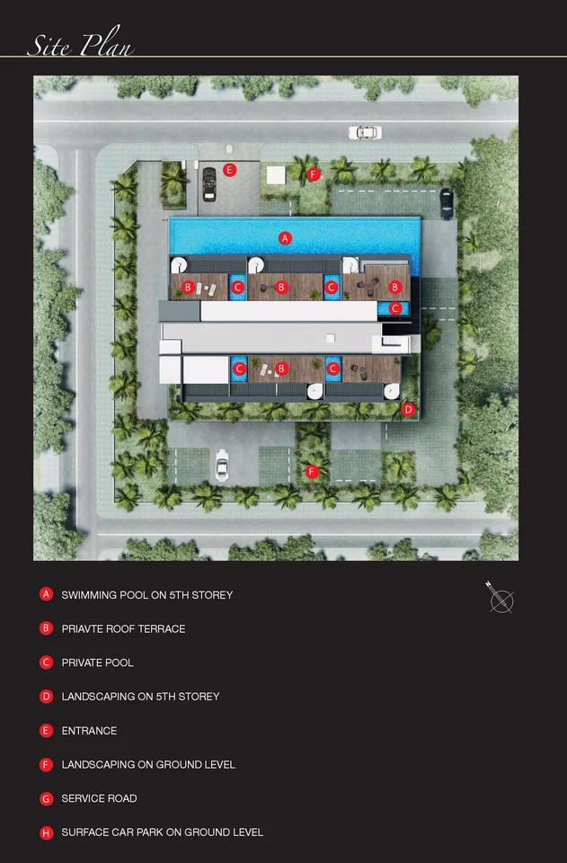 Site plan of Cradels in Singapore