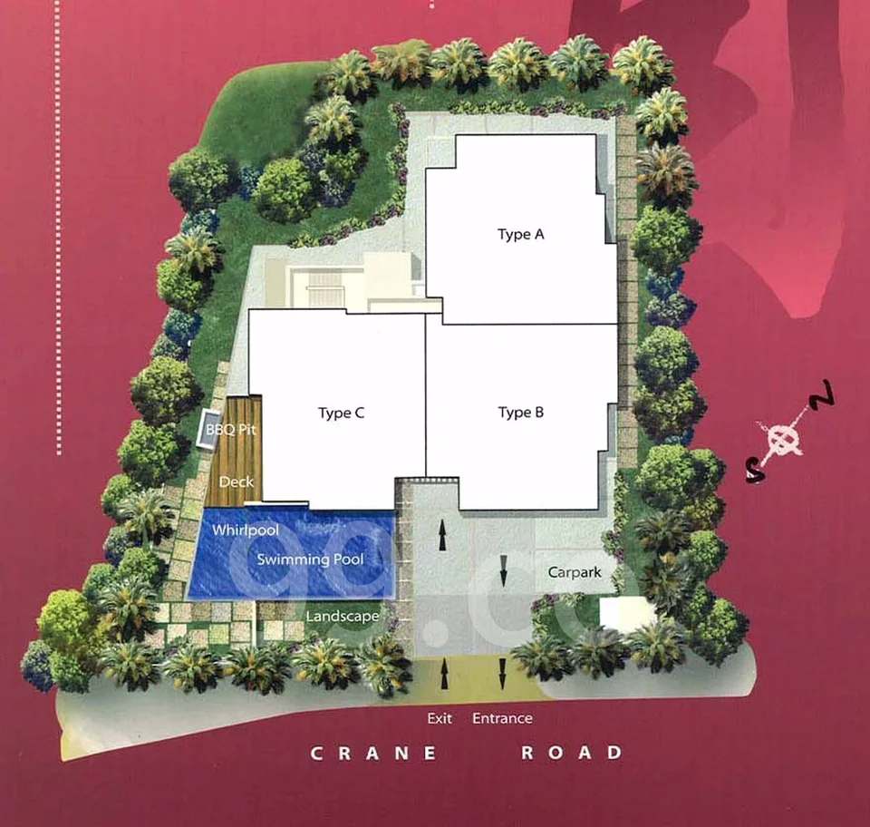 Site plan of Crane Court in Singapore