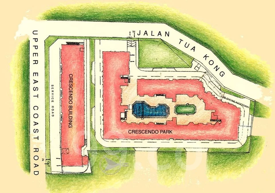 Site plan of Crescendo Park in Singapore