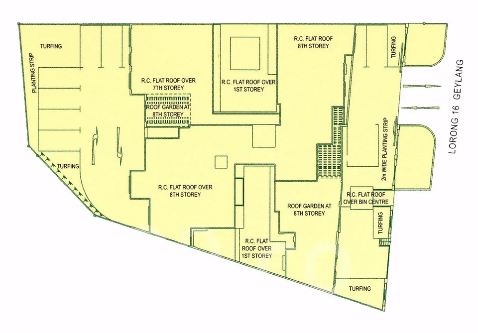 Site plan of Crystal Lodge in Singapore
