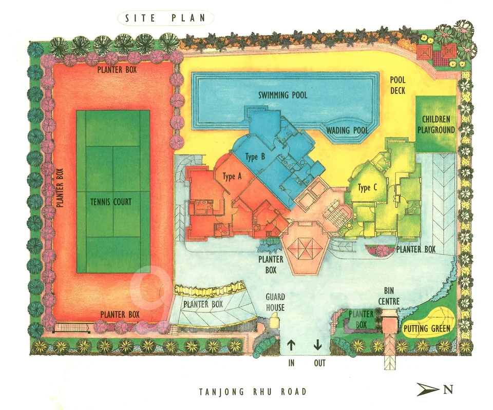 Site plan of Crystal Rhu in Singapore