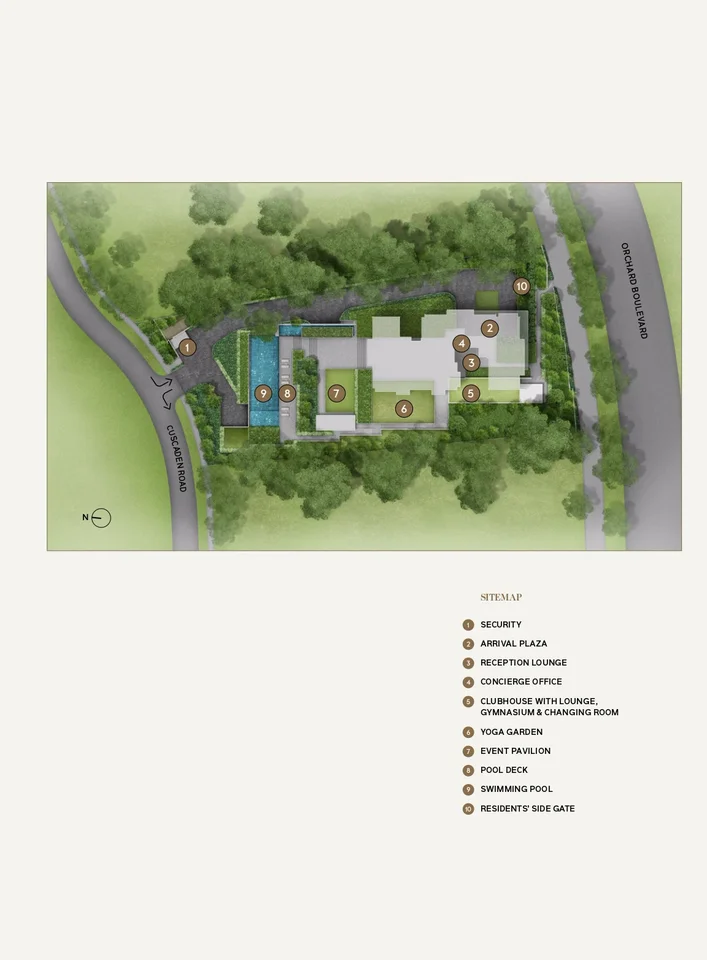 Site plan of Cuscaden Reserve in Singapore