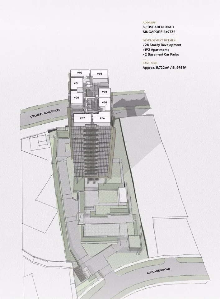 Site plan of Cuscaden Reserve in Singapore