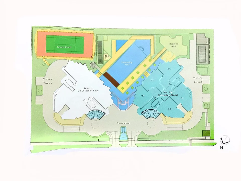 Site plan of Cuscaden Residences in Singapore