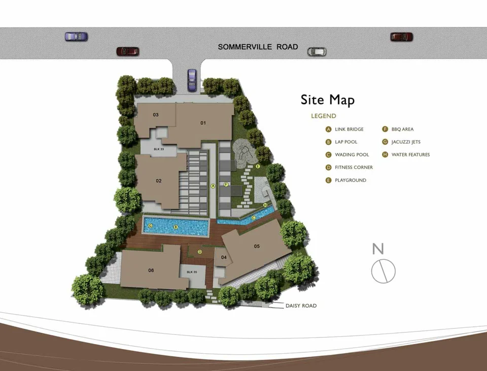 Site plan of D' Almira in Singapore
