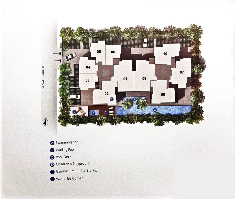 Site plan of D' Casita in Singapore