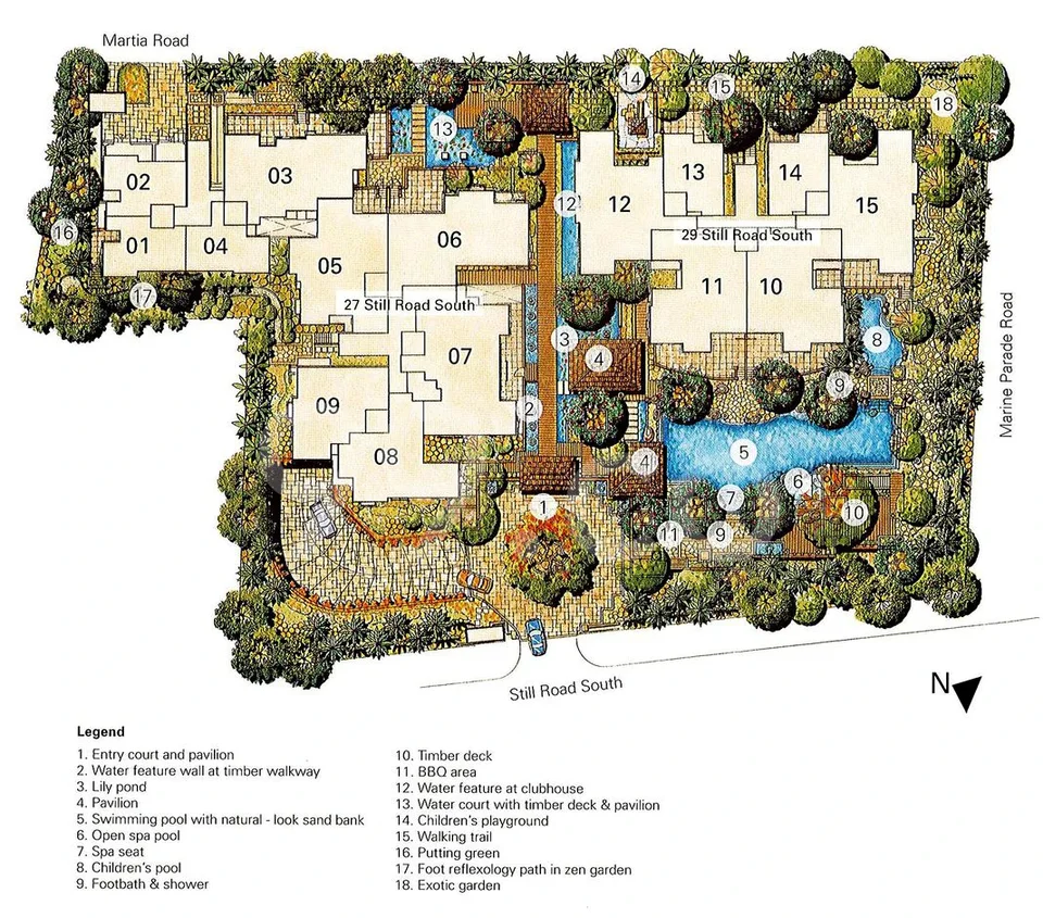 Site plan of D'Ecosia in Singapore