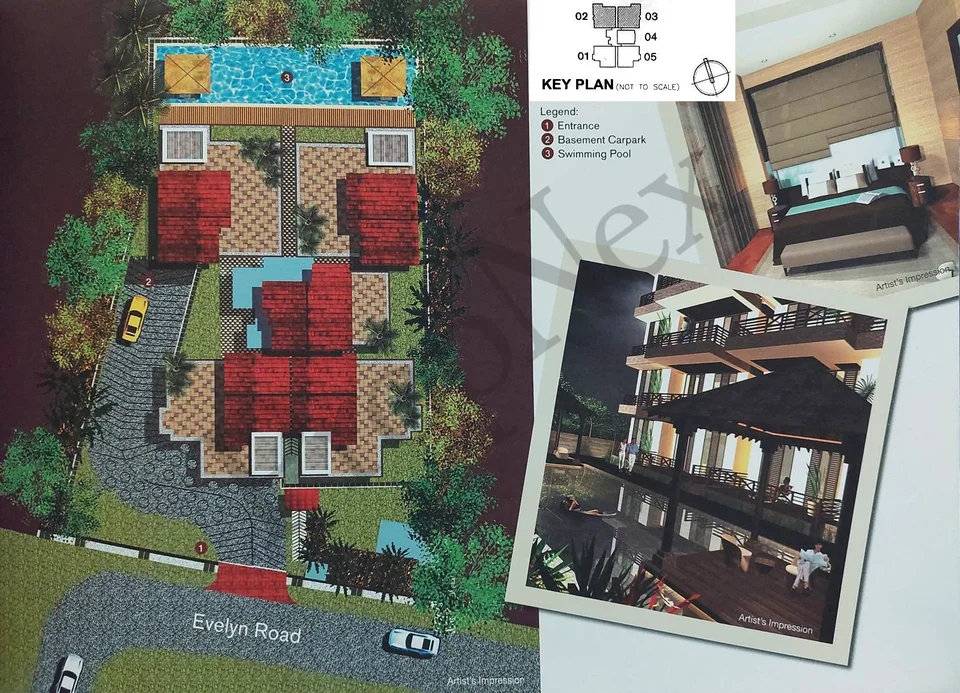 Site plan of D'Evelyn in Singapore