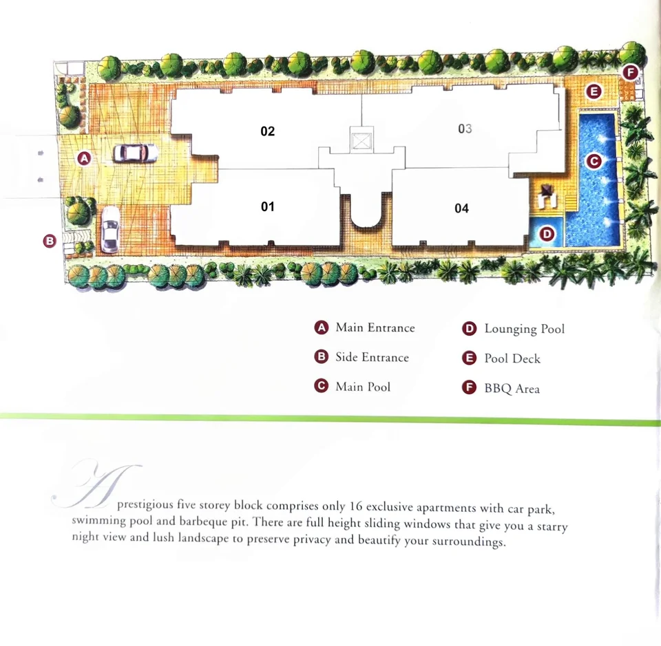 Site plan of D' Marine in Singapore