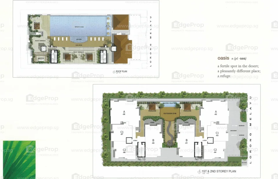 Site plan of D'Oasia in Singapore