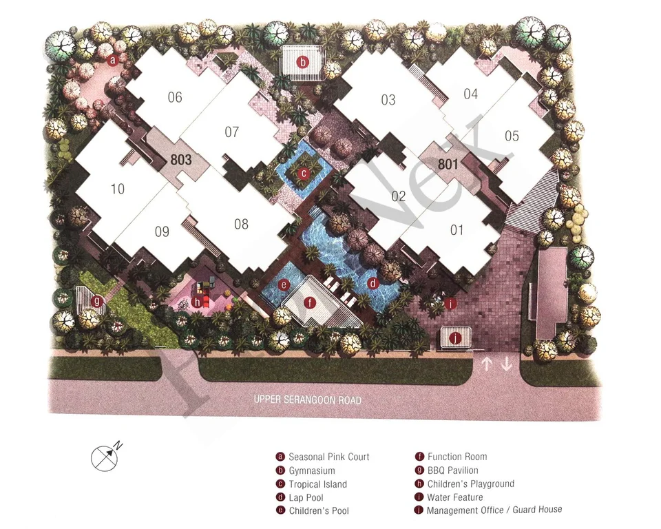 Site plan of D'Pavilion in Singapore