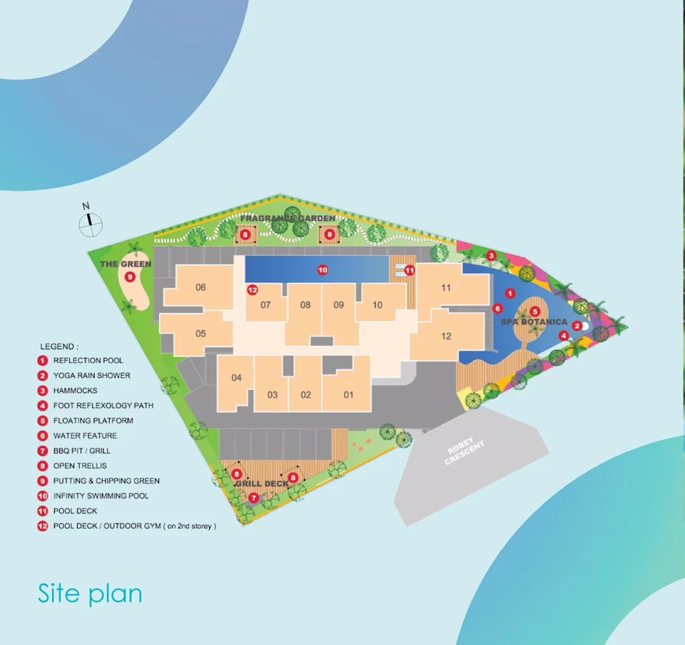 Site plan of D'Zire in Singapore