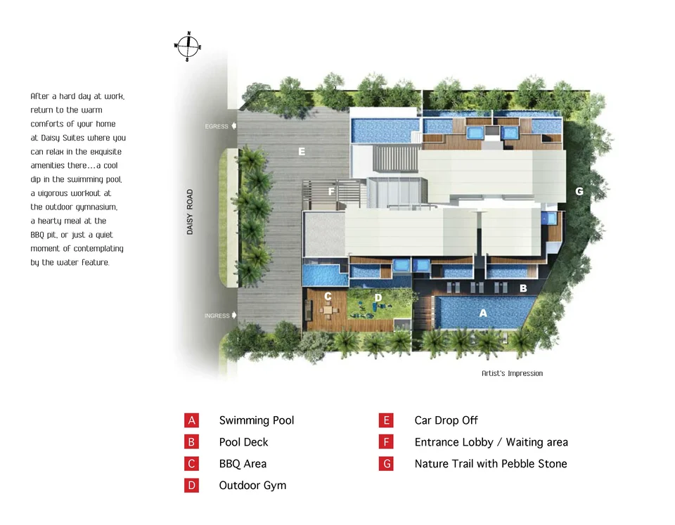 Site plan of Daisy Suites in Singapore