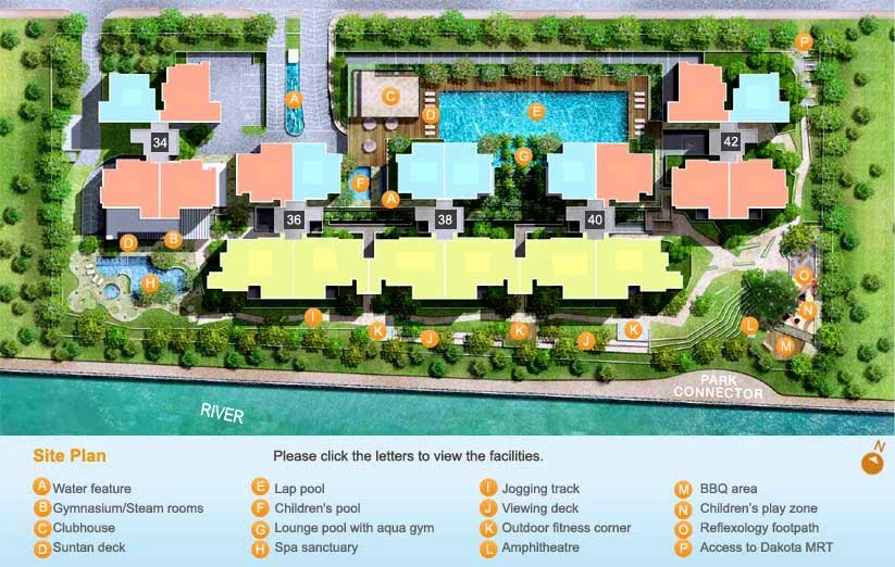 Site plan of Dakota Residences in Singapore