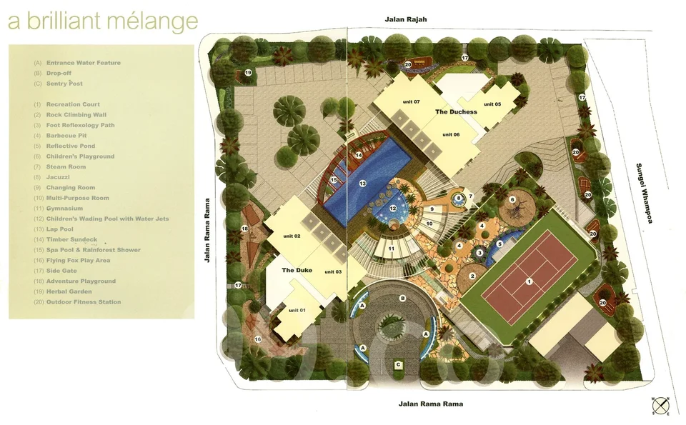 Site plan of De Royale in Singapore