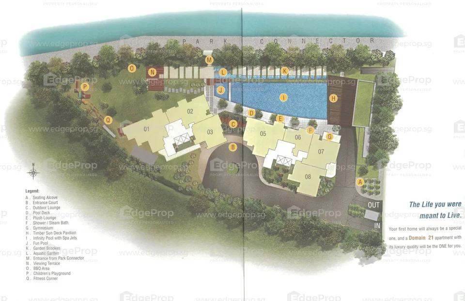 Site plan of Domain 21 in Singapore