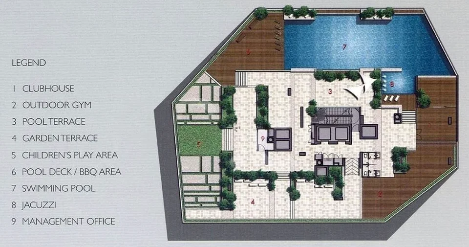 Site plan of Domus in Singapore