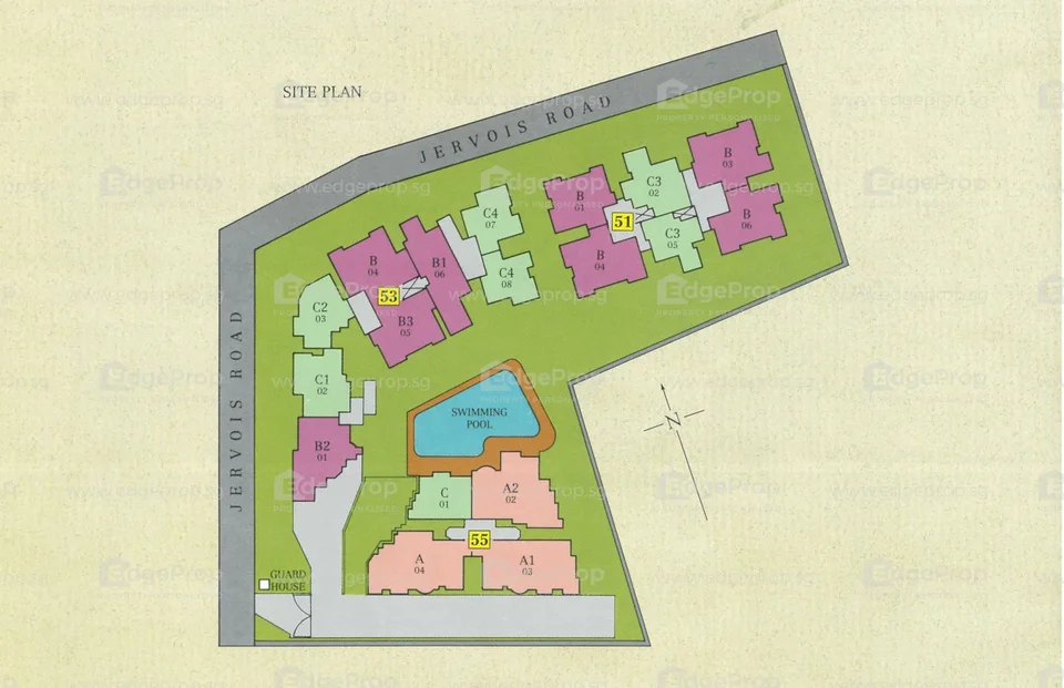 Site plan of Dormer Park in Singapore