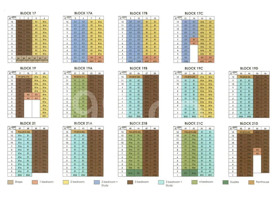 Site plan of Double Bay Residences in Singapore