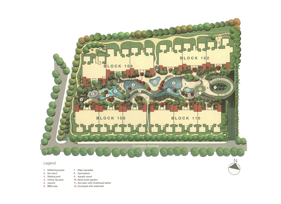 Site plan of Duchess Residences in Singapore