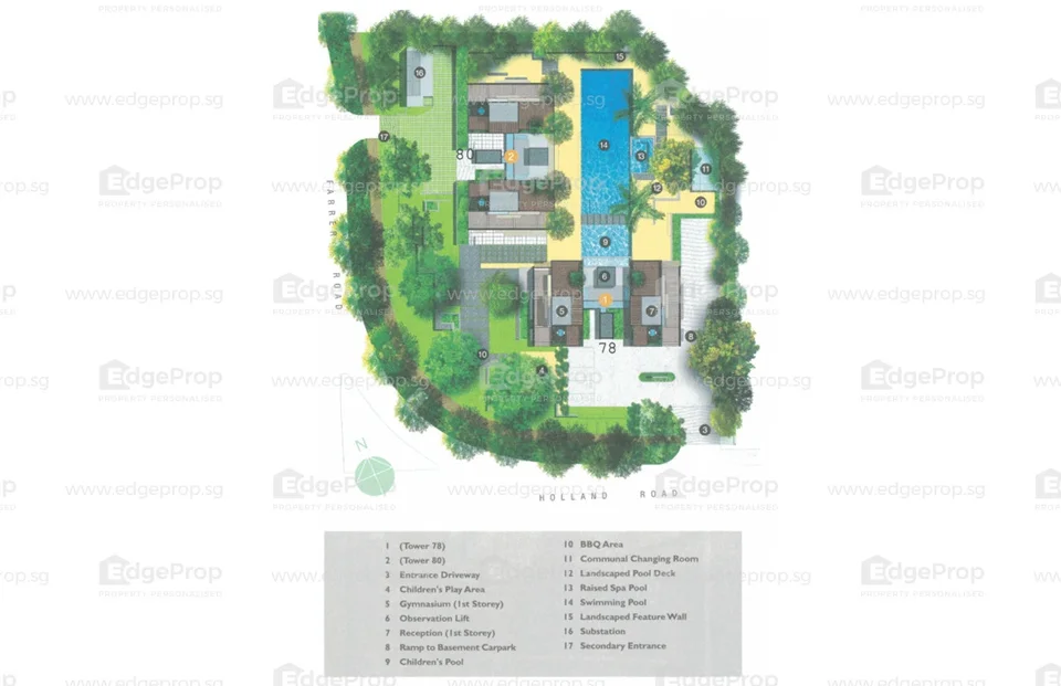 Site plan of Duet in Singapore