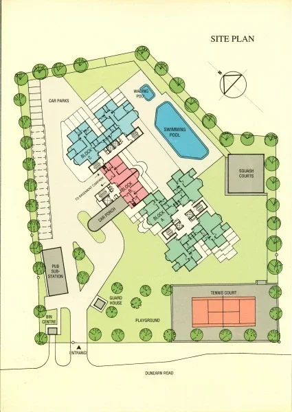 Site plan of Dunearn Gardens in Singapore