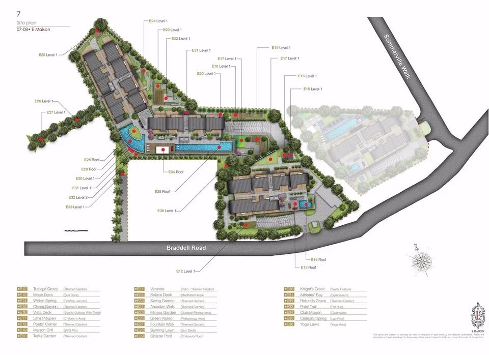 Site plan of E Maison in Singapore