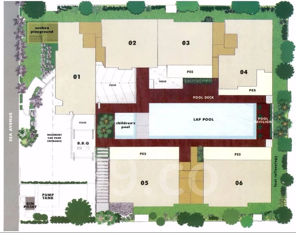 Site plan of East Galleria in Singapore