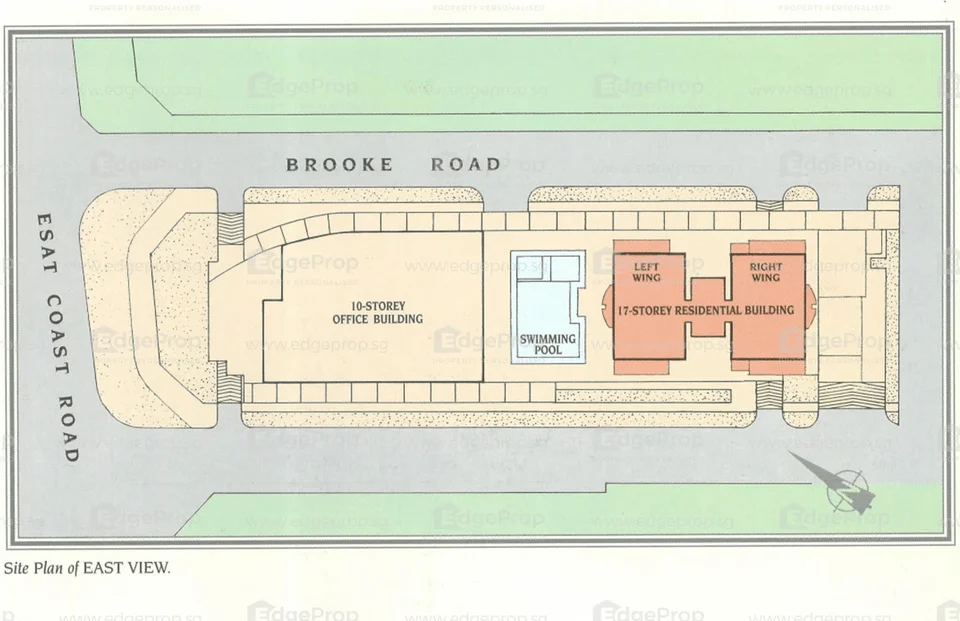 Site plan of East View in Singapore