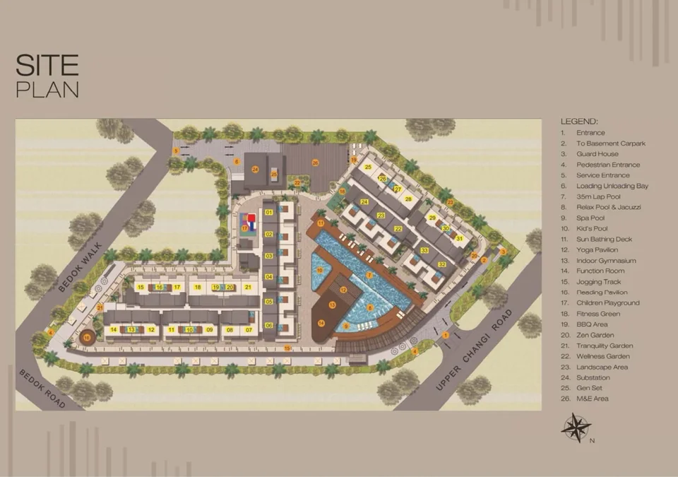 Site plan of East Village in Singapore