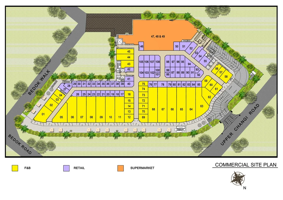 Site plan of East Village in Singapore