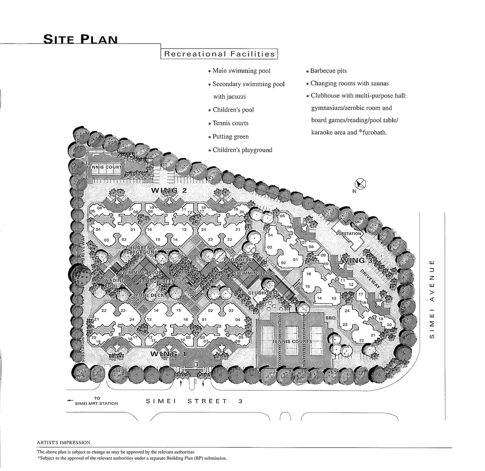 Site plan of Eastpoint Green in Singapore