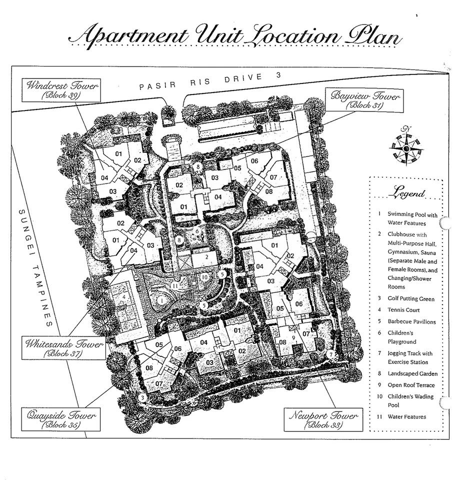 Site plan of Eastvale in Singapore