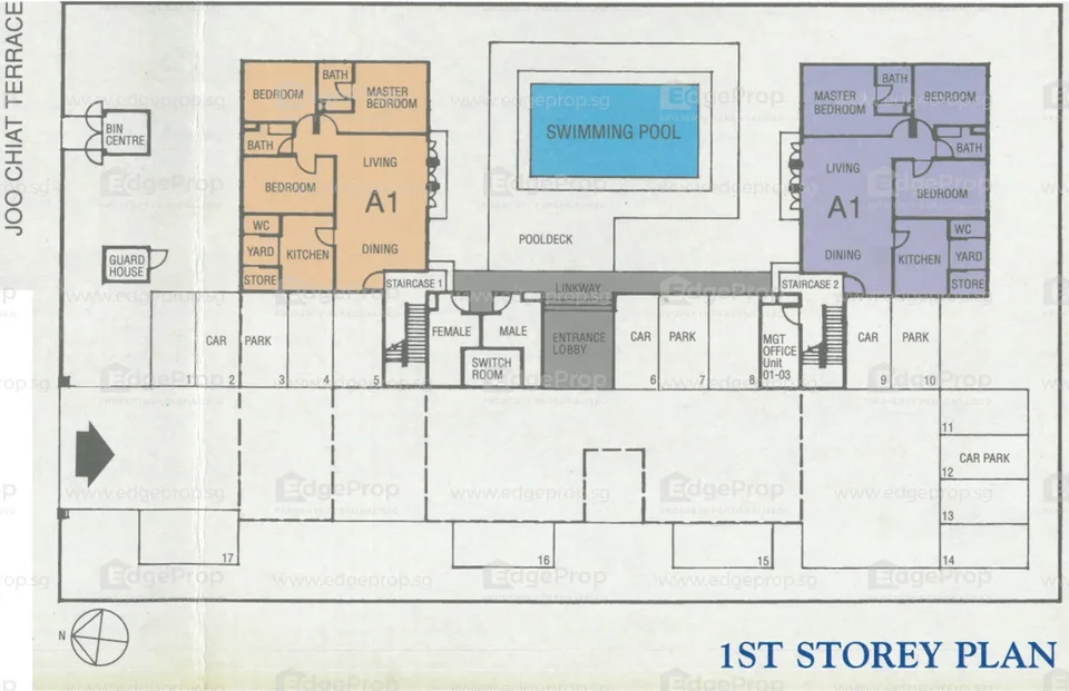 Site plan of Eastwind Mansions in Singapore