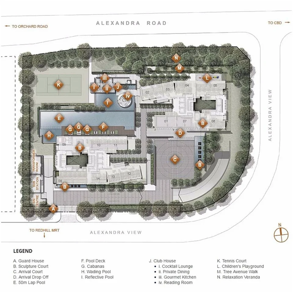 Site plan of Echelon in Singapore
