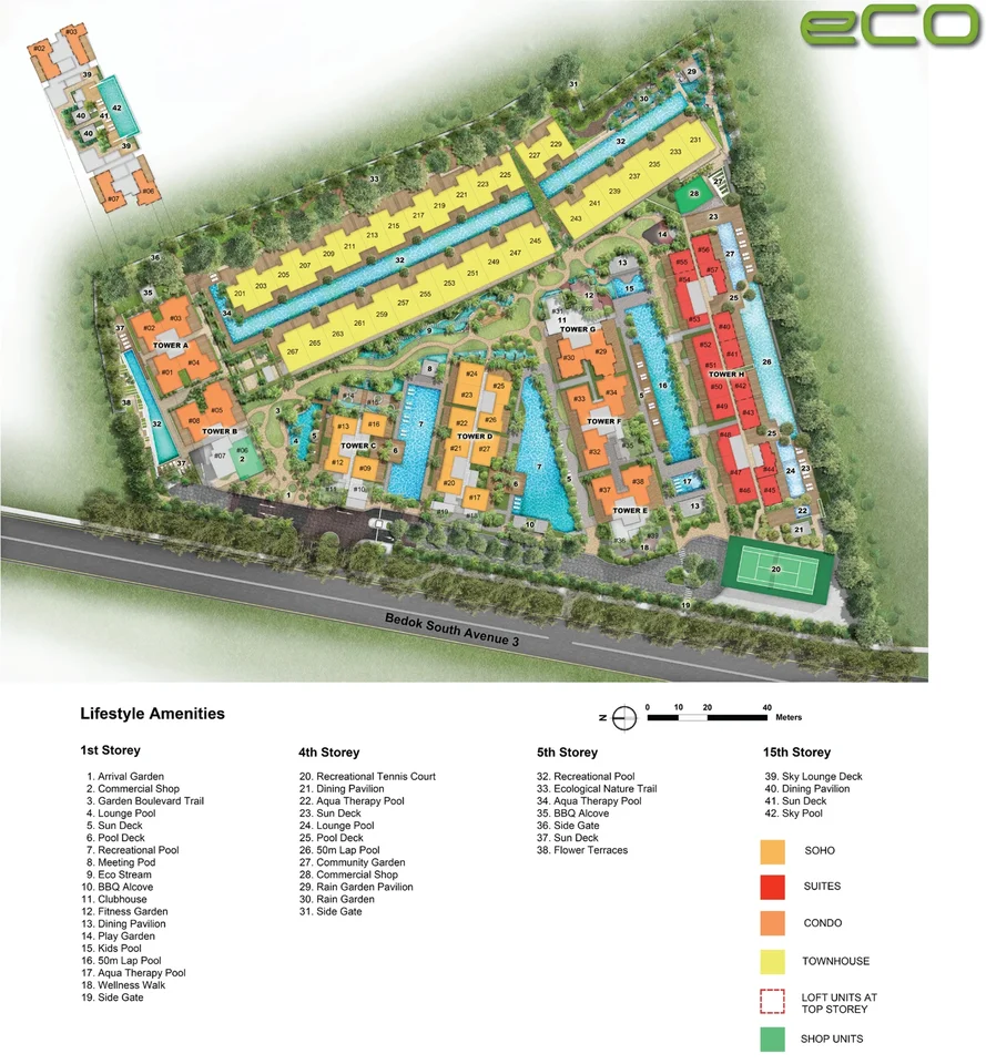 Site plan of Eco in Singapore