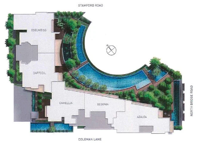 Site plan of Eden Residences Capitol in Singapore