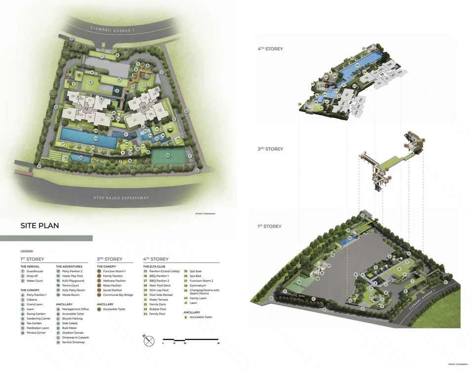 Site plan of Elta in Singapore