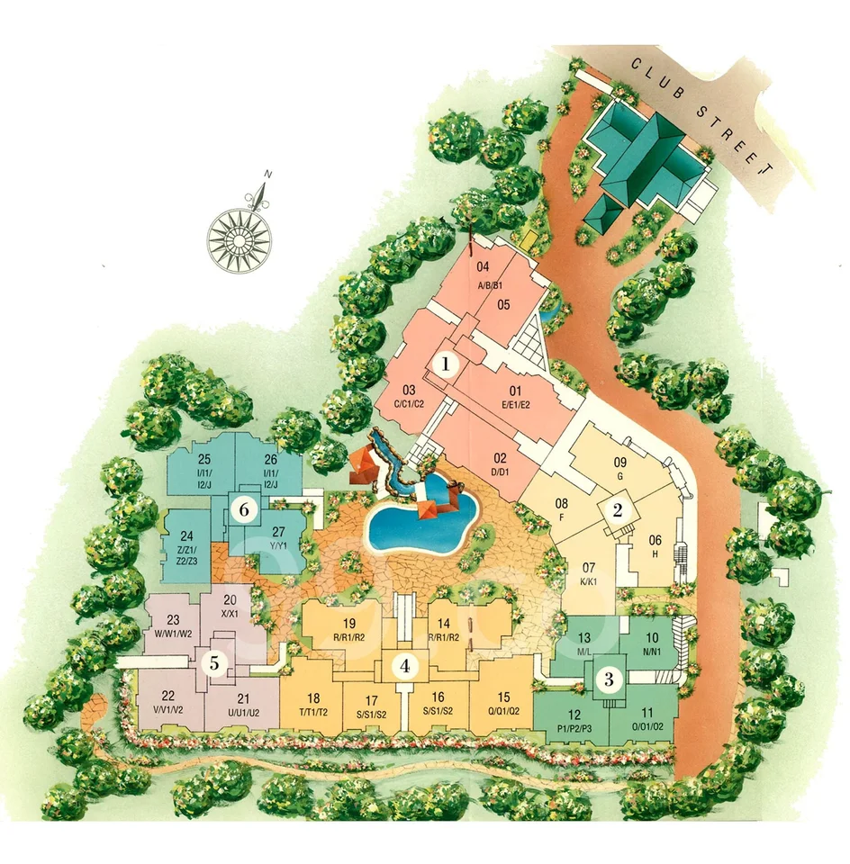 Site plan of Emerald Garden in Singapore